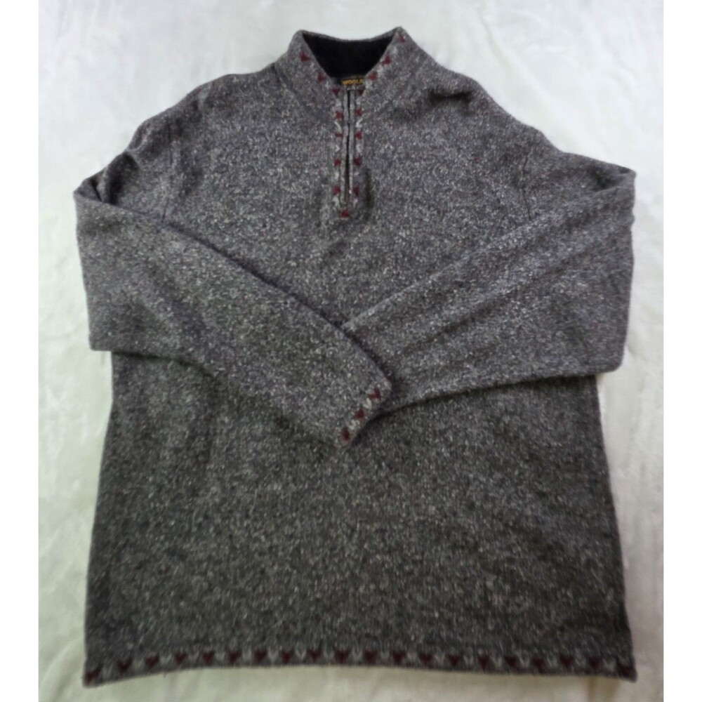 Woolrich Women's Charcoal Heather Wool 1/4 Zip Size XXL Pullover